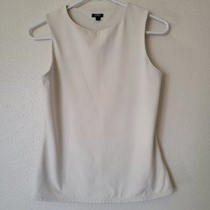 express body contour white cream stretch tank top